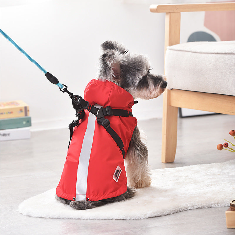 Pet Chest Back Raincoat Windbreaker - Top Shoppz