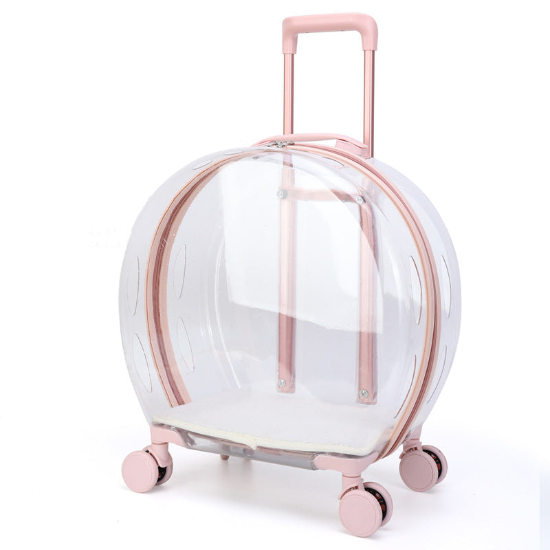 Portable Transparent Trolley Case - Top Shoppz