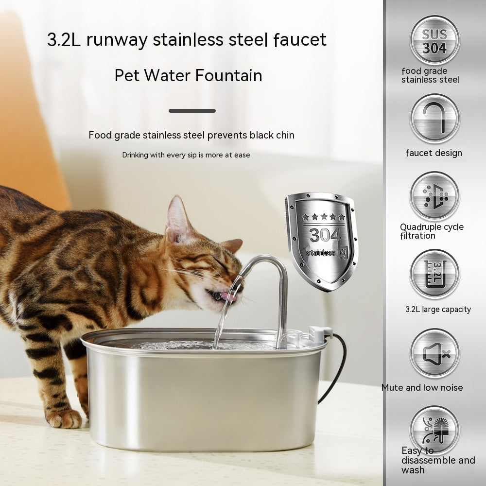 Stainless Steel Pet Water Dispenser - Top Shoppz