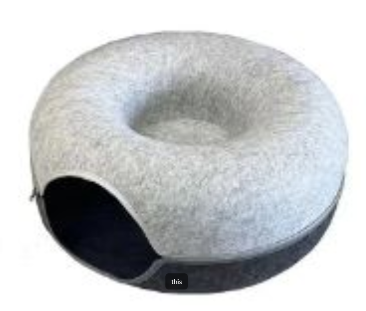 Round Woolen Felt Pet Dual-use Cat Nest - Top Shoppz